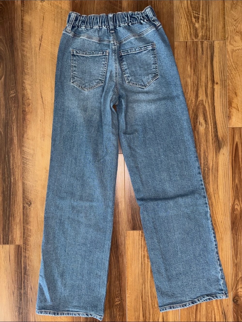 No Boundaries High Rise Baggy Wide Leg Jeans with elastic back - Picture 6 of 7
